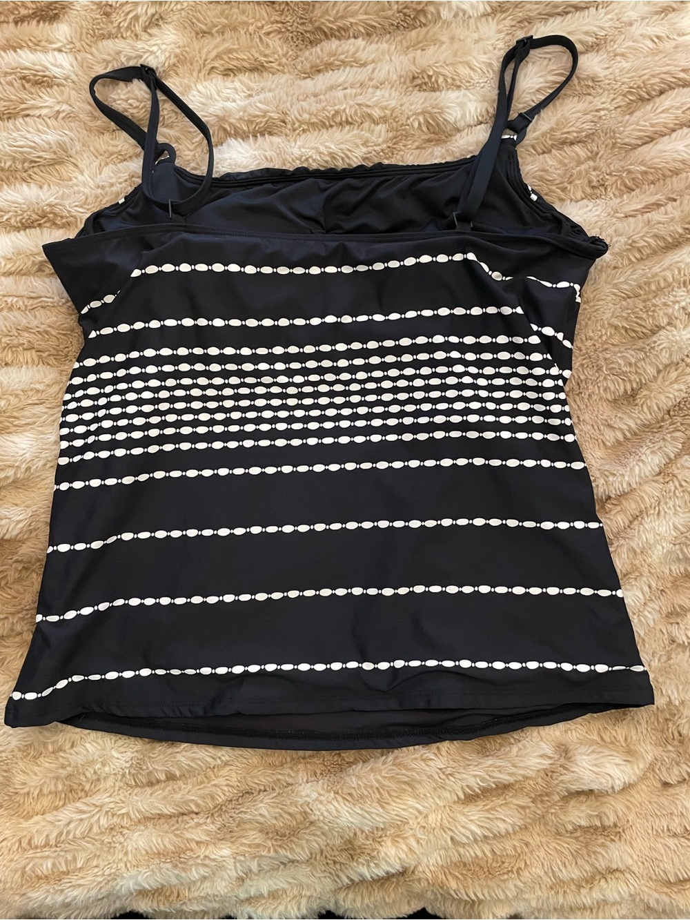 La Blanca City Lights Tankini Swimsuit Top in Black and White Size 16 Like New! - Picture 5 of 14